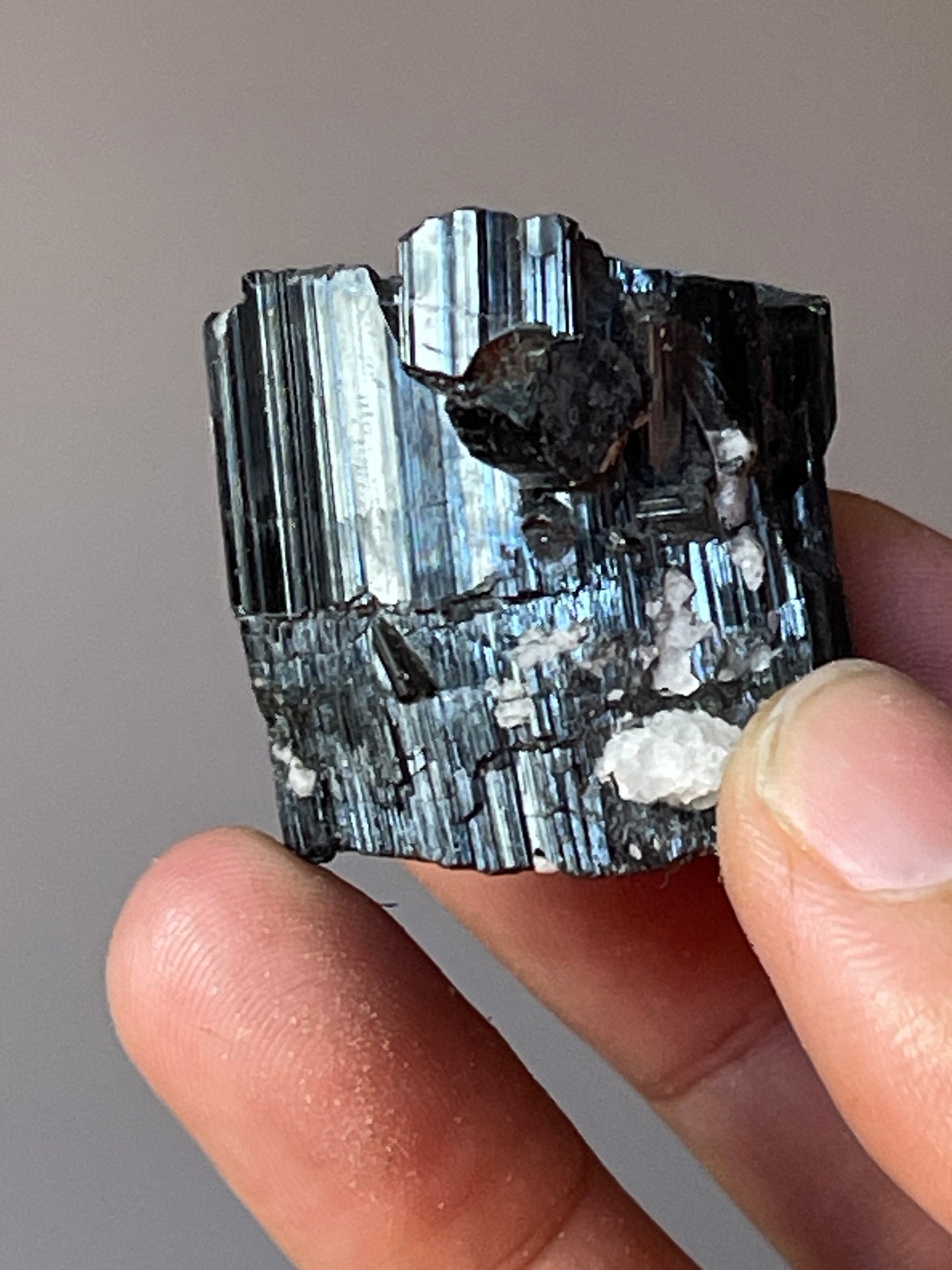 50.9 grams Black Tourmaline on Feldspar, Skardu, Pakistan