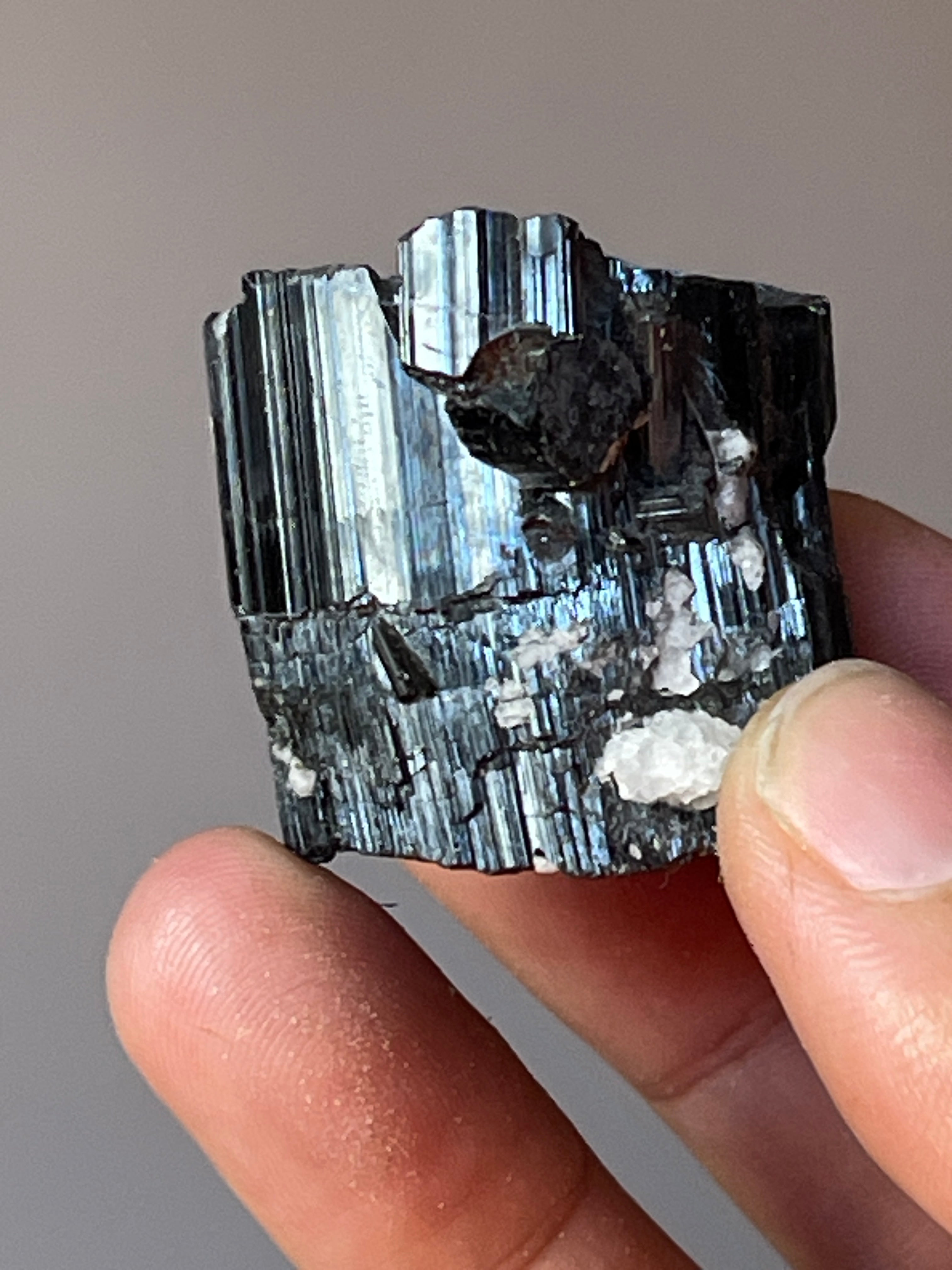 50.9 grams Black Tourmaline on Feldspar, Skardu, Pakistan