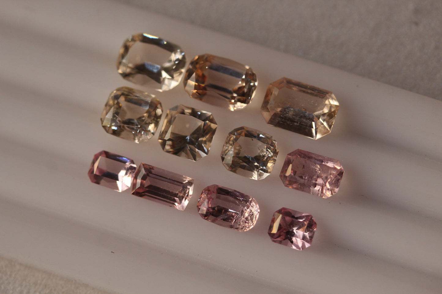 13.67 carats Cushion Emerald Cut Rare Katlang Pink Golden Topaz Deal |  imperial Topaz