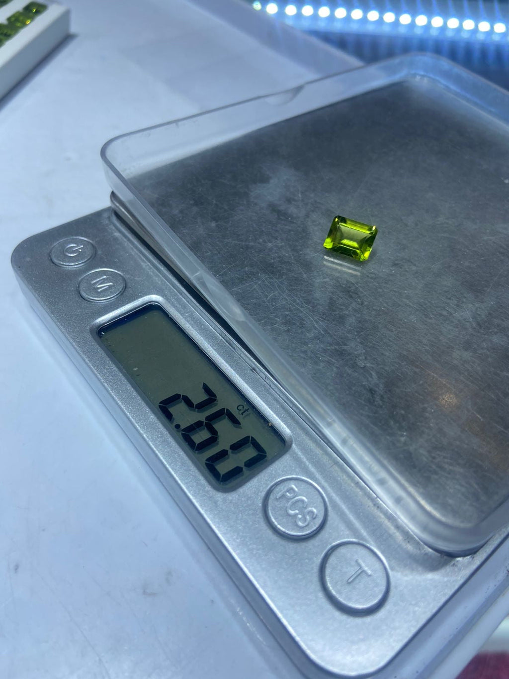 Buy Loose Peridot Stones  emerald cut