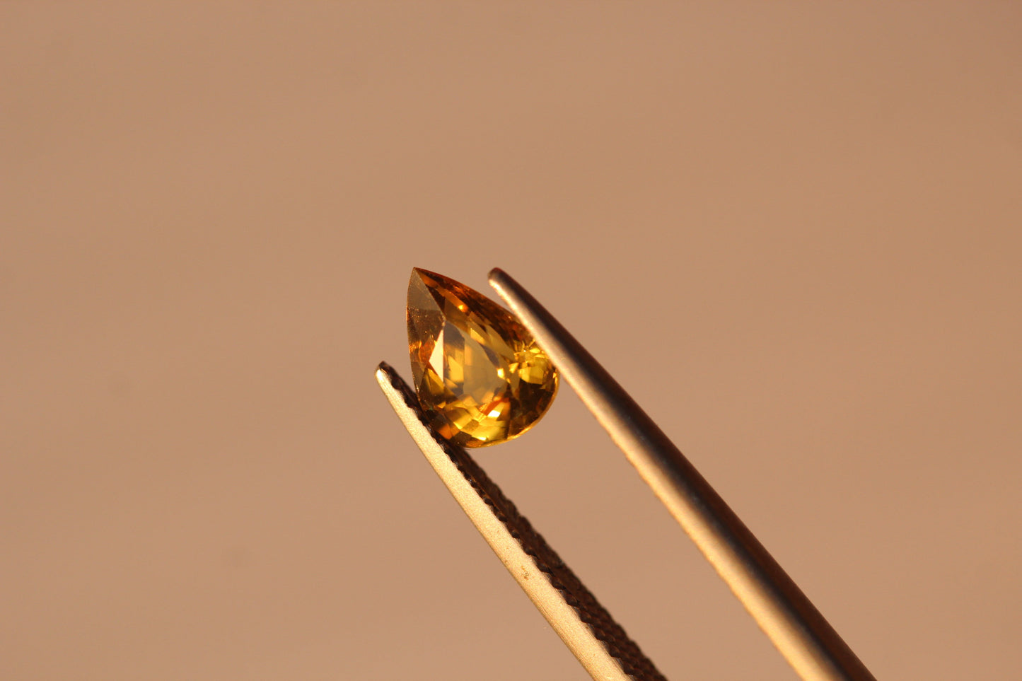 1.09 carats Pear Rare Natural Yellow Chrysoberyl