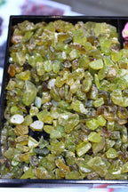 100 grams green apatite for lapidary