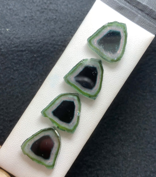 45 Carats Tri Color Watermelon Tourmaline Slices