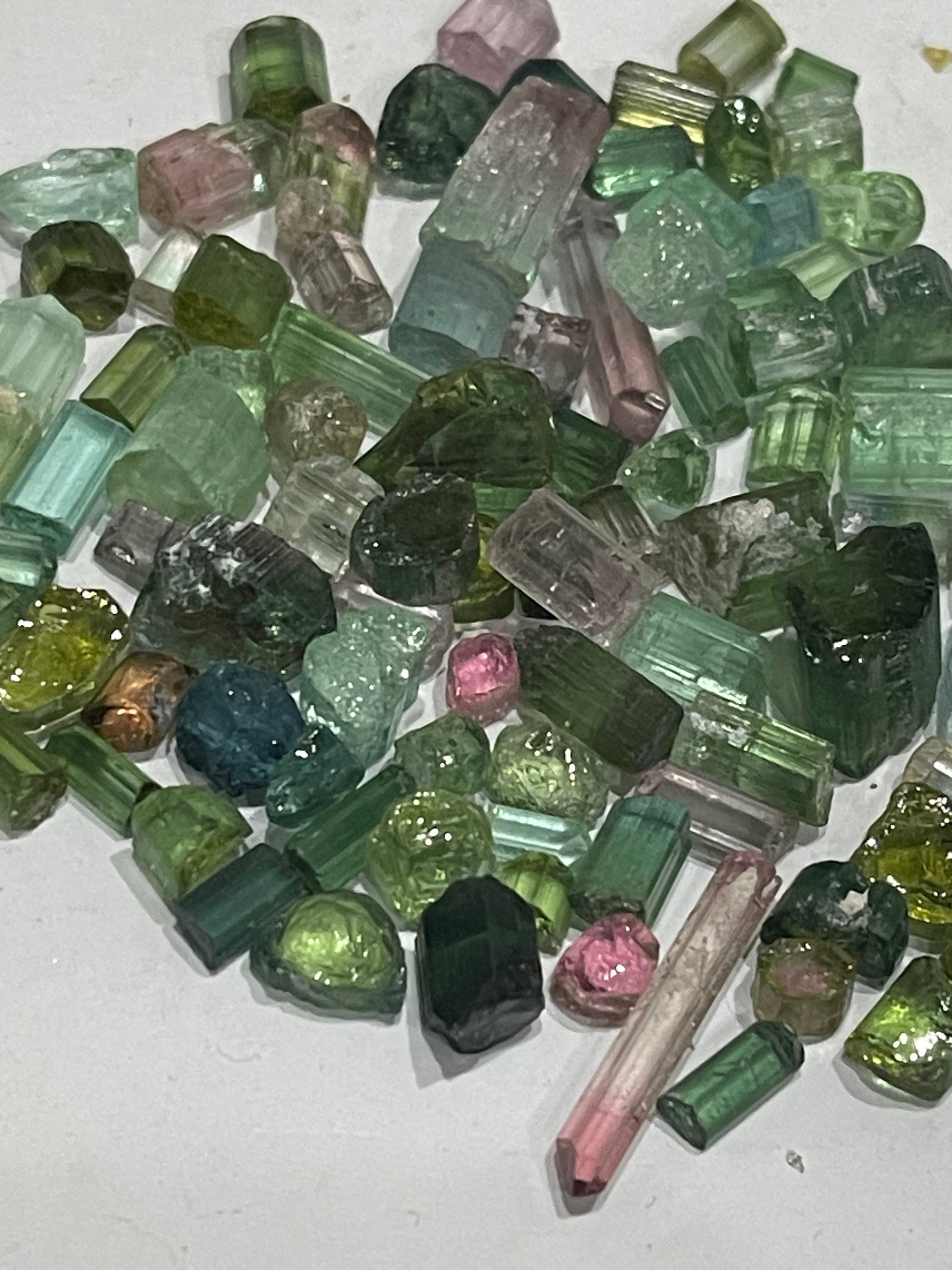 205 Carats Indicolite Bluish Green Tourmaline Facet Rough Stones