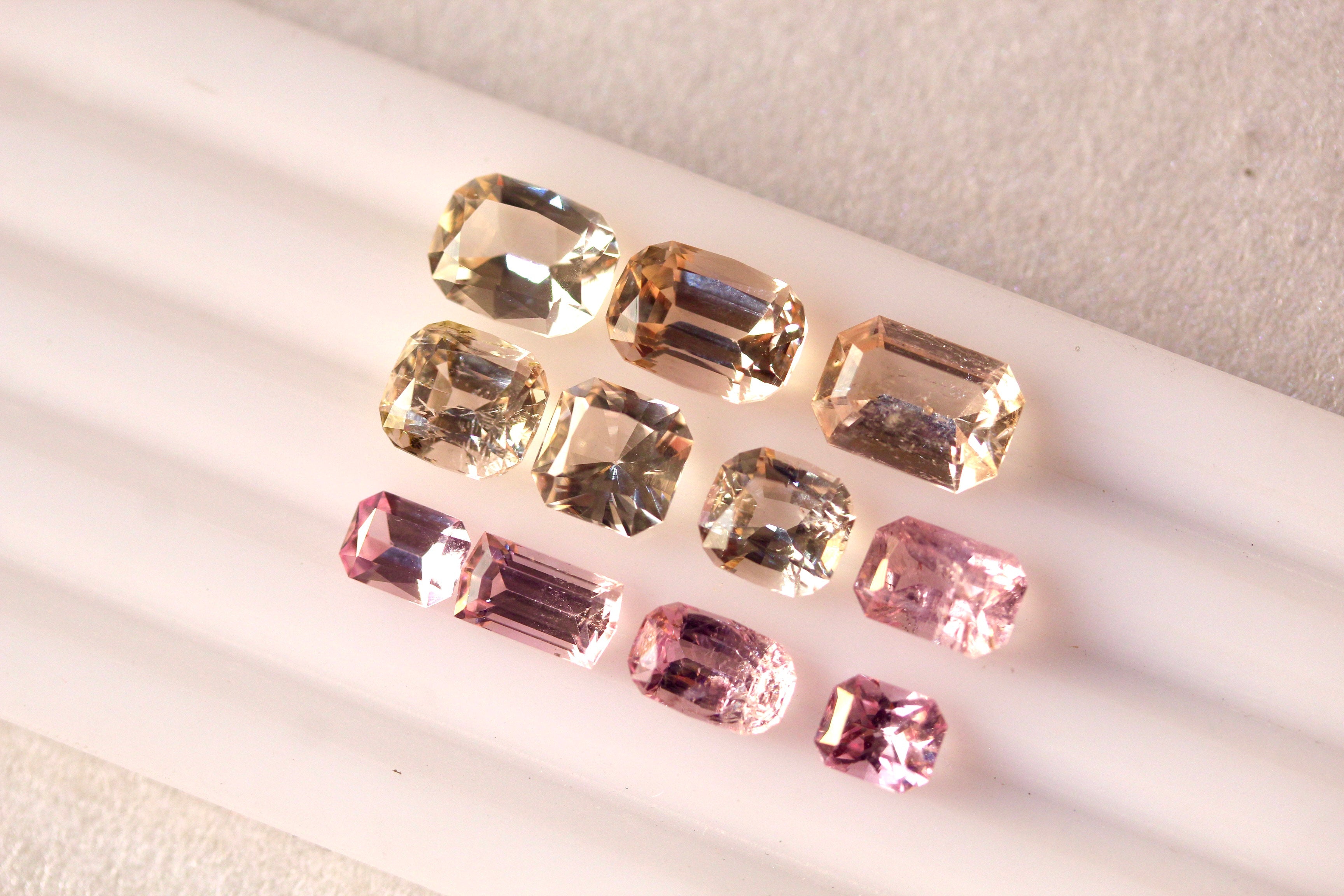 13.67 carats Cushion Emerald Cut Rare Katlang Pink Golden Topaz Deal |  imperial Topaz
