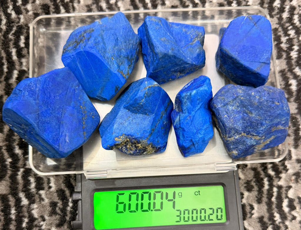 600 Grams Natural Lapis Lazuli Rough Rocks for Lapidary