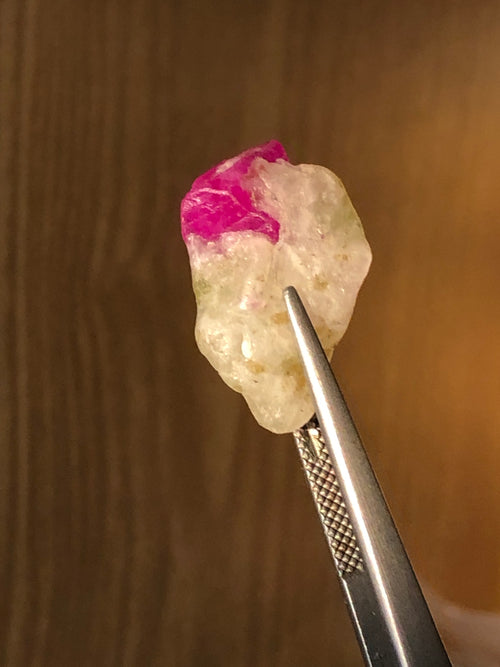 13 Carats Afghan Ruby Crystal on Calcite - Afghanistan
