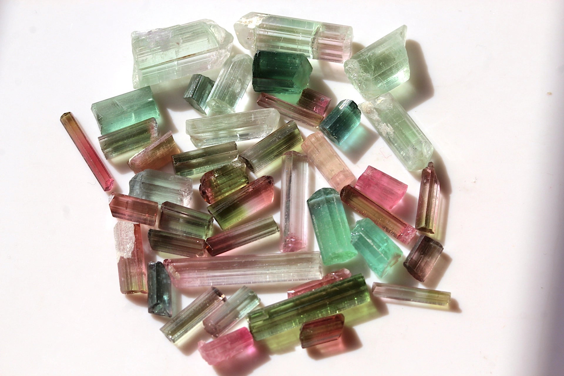 100 Carats Natural Rough Tourmaline Crystals for Cutting and Collections