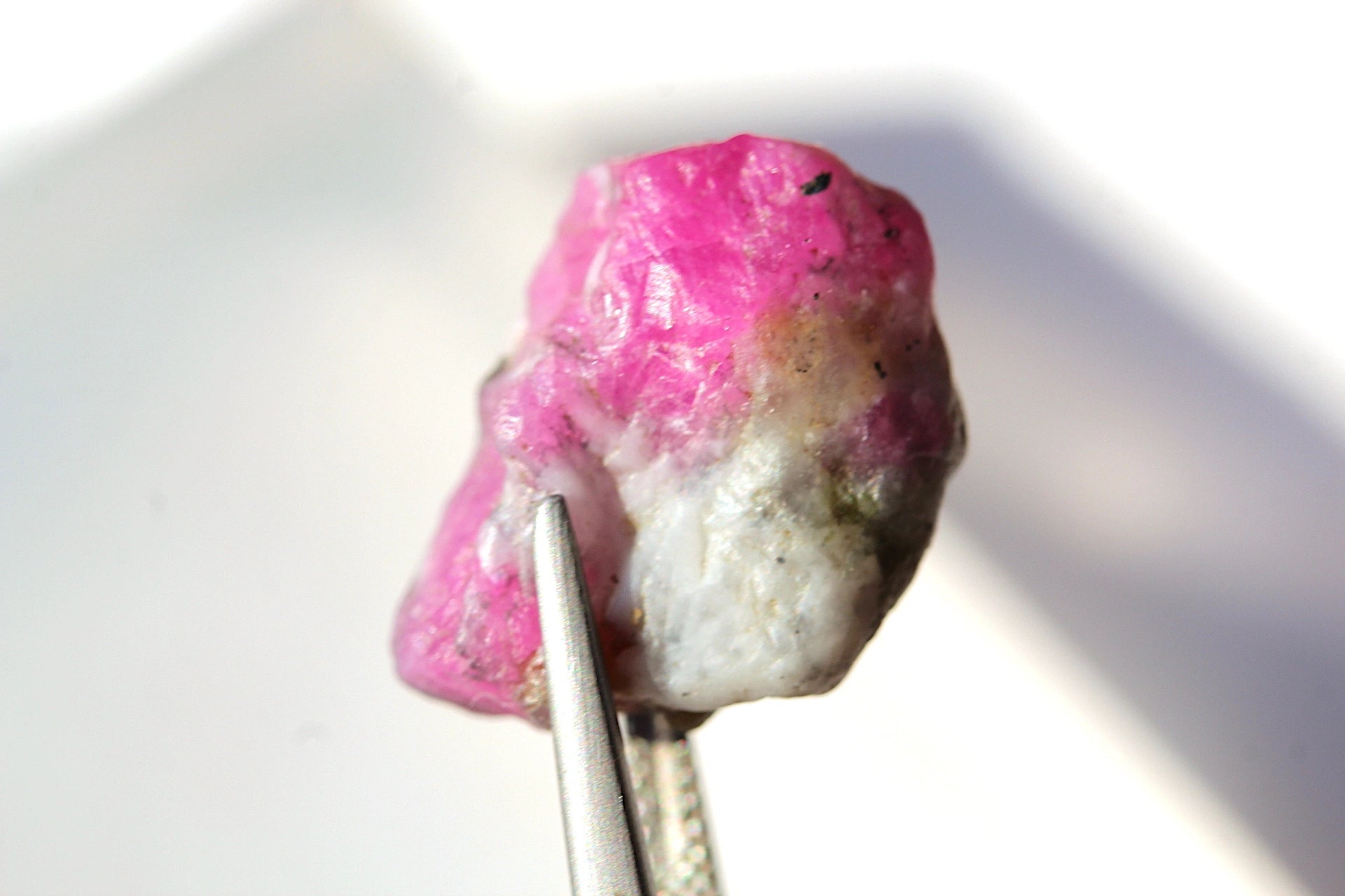 24 Carats Ruby Crystal on Calcite