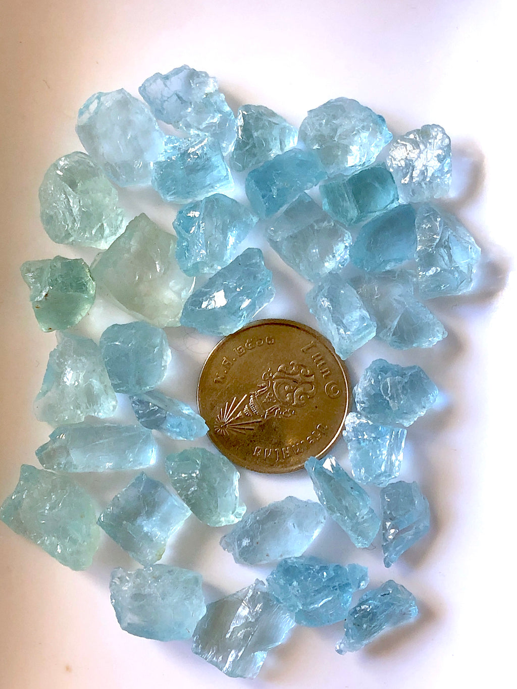 Faceting Rough Aquamarine
