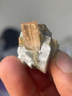 Rare Golden Katlang Topaz Crystal on Metrix , Pakistan