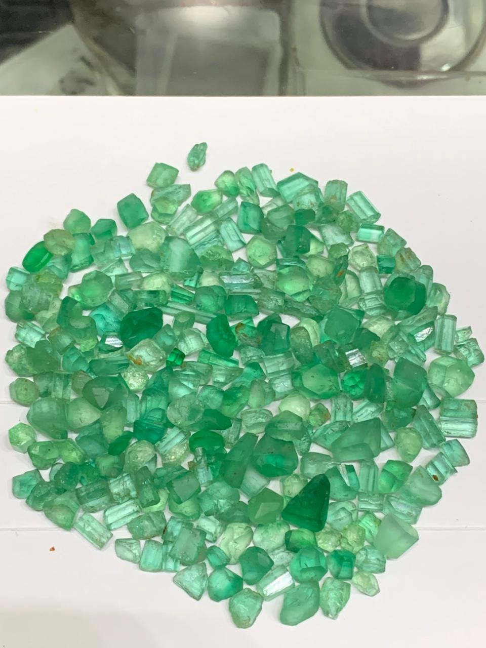Rough Emerald Crystals for Cutting