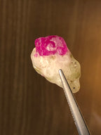 13 Carats Afghan Ruby Crystal on Calcite - Afghanistan