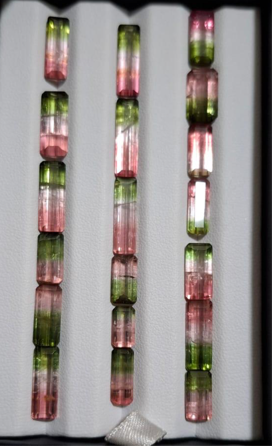 44.60 Carats natural Rare bi-color Tourmaline Loose Stones