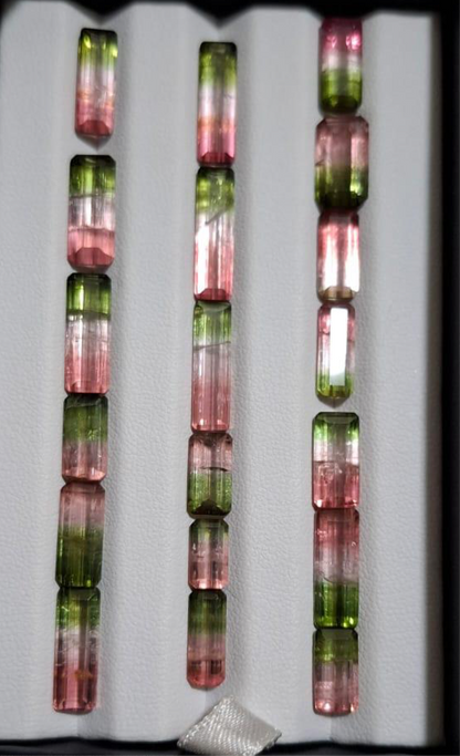 44.60 Carats natural Rare bi-color Tourmaline Loose Stones