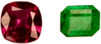 Dark green Emerald Stone | Purple Sapphire