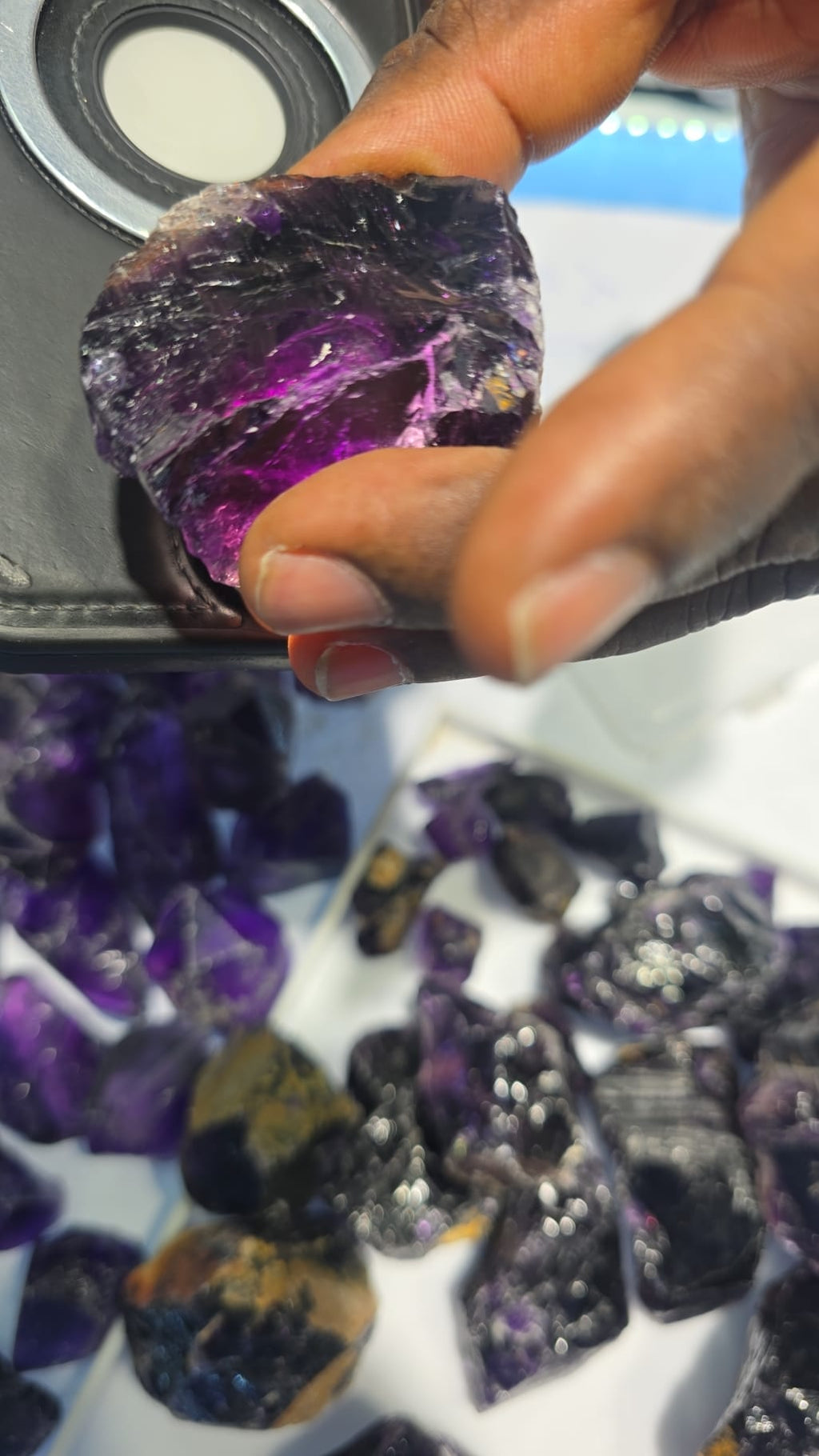 1 Kg Deep Purple Rwanda Amethyst Rough Stone Bulk Deal