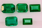 5 Pieces Vivid Green Natural Emerald Stones | Loose Emeralds Deal