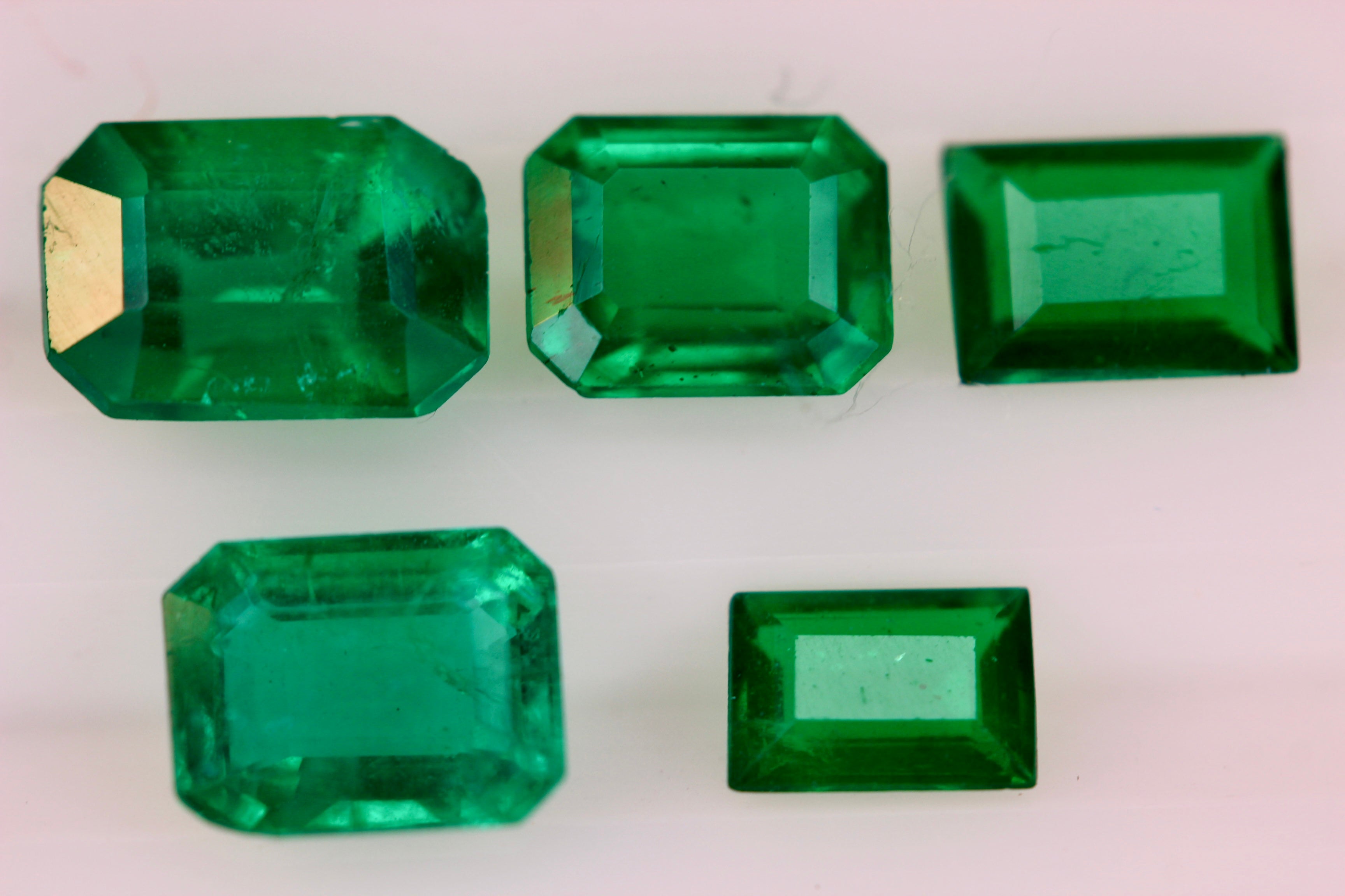 5 Pieces Vivid Green Natural Emerald Stones | Loose Emeralds Deal