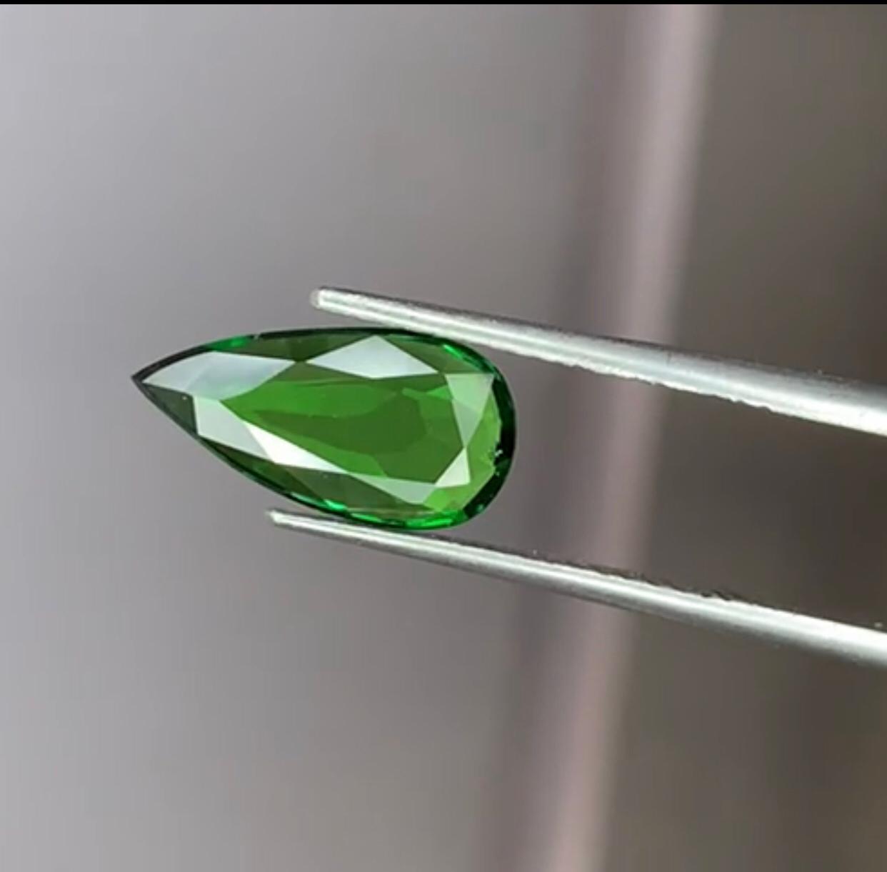 Tsavorite cut stone