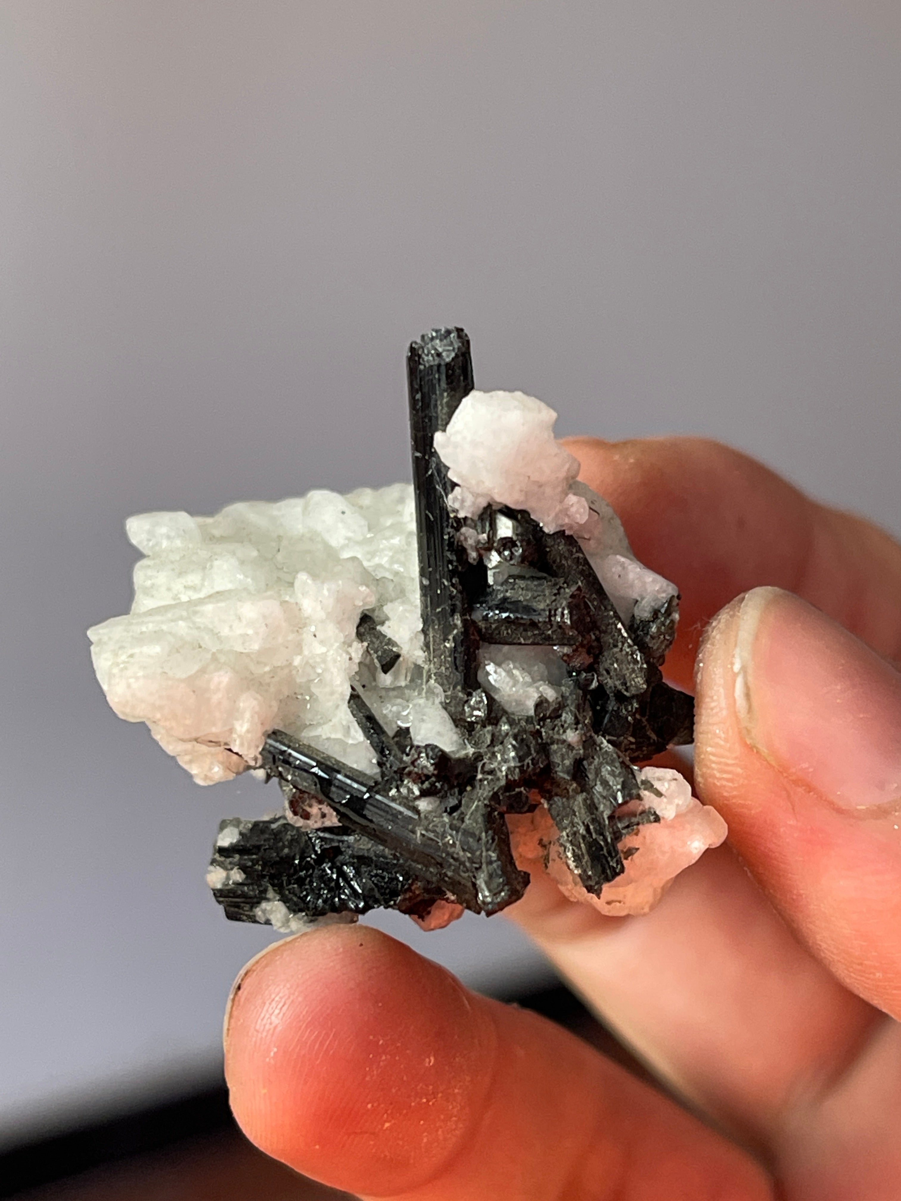 18.6 grams Black Tourmaline on Feldspar from Skardu, Pakistan