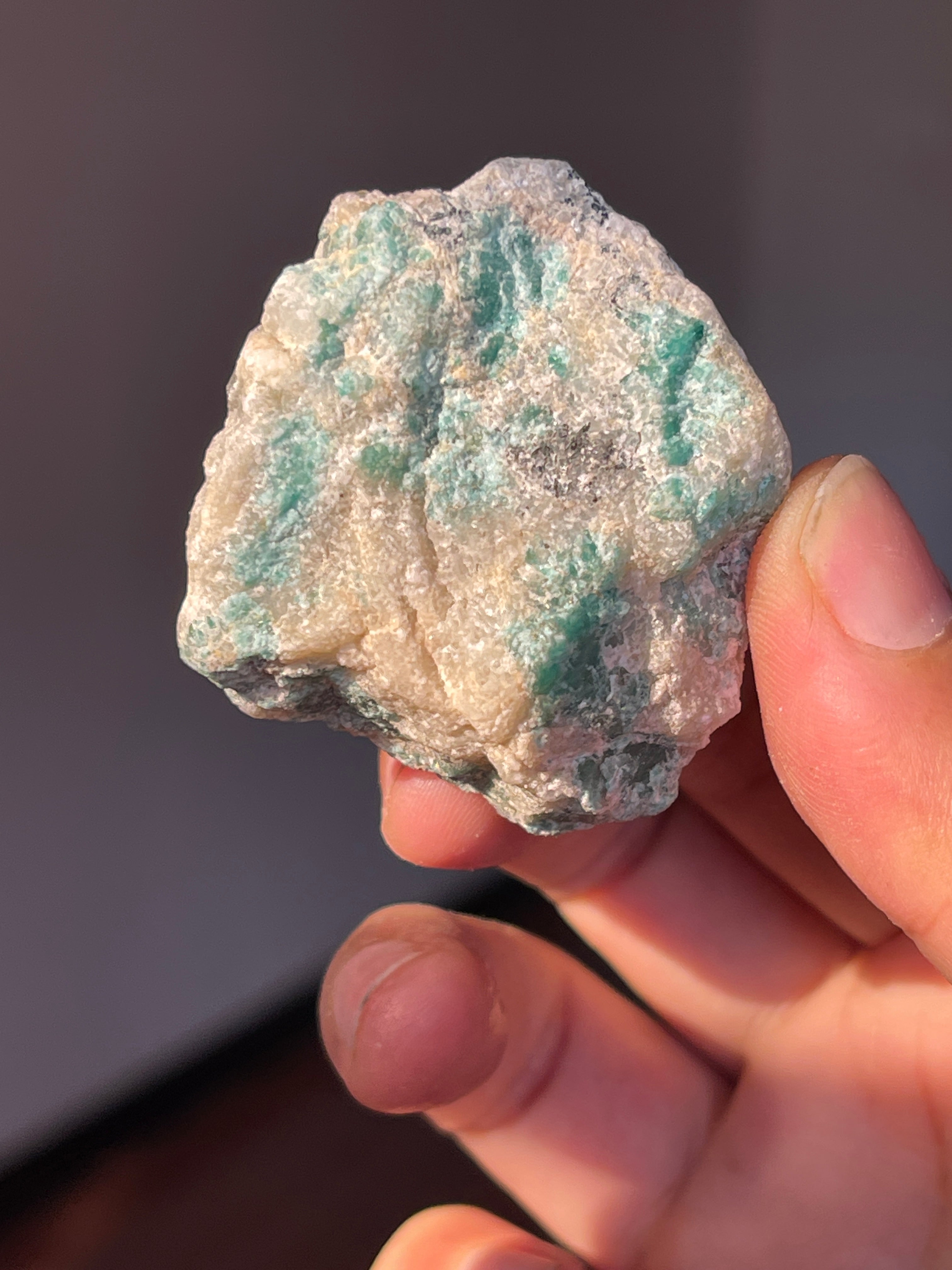 57.12 grams Newly Found Emerald Pigment Stone from Gilgit, Pakistan