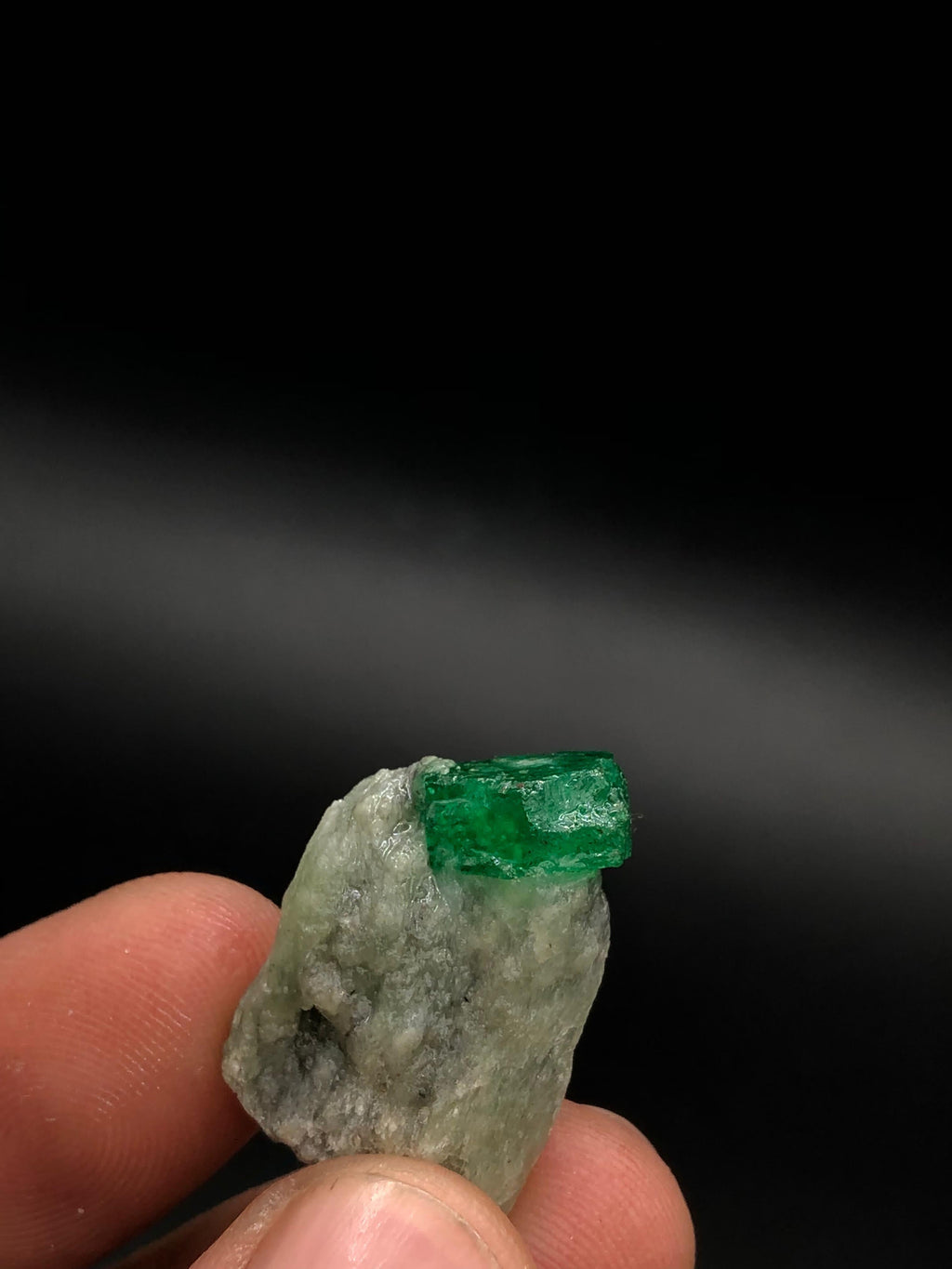 7.4 Grams Emerald Crystal on Calcite from Swat, Pakistan