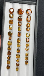Oval Emerald cut Natural Yellow Sphene Deal / Titanite- from Fata Pakistan