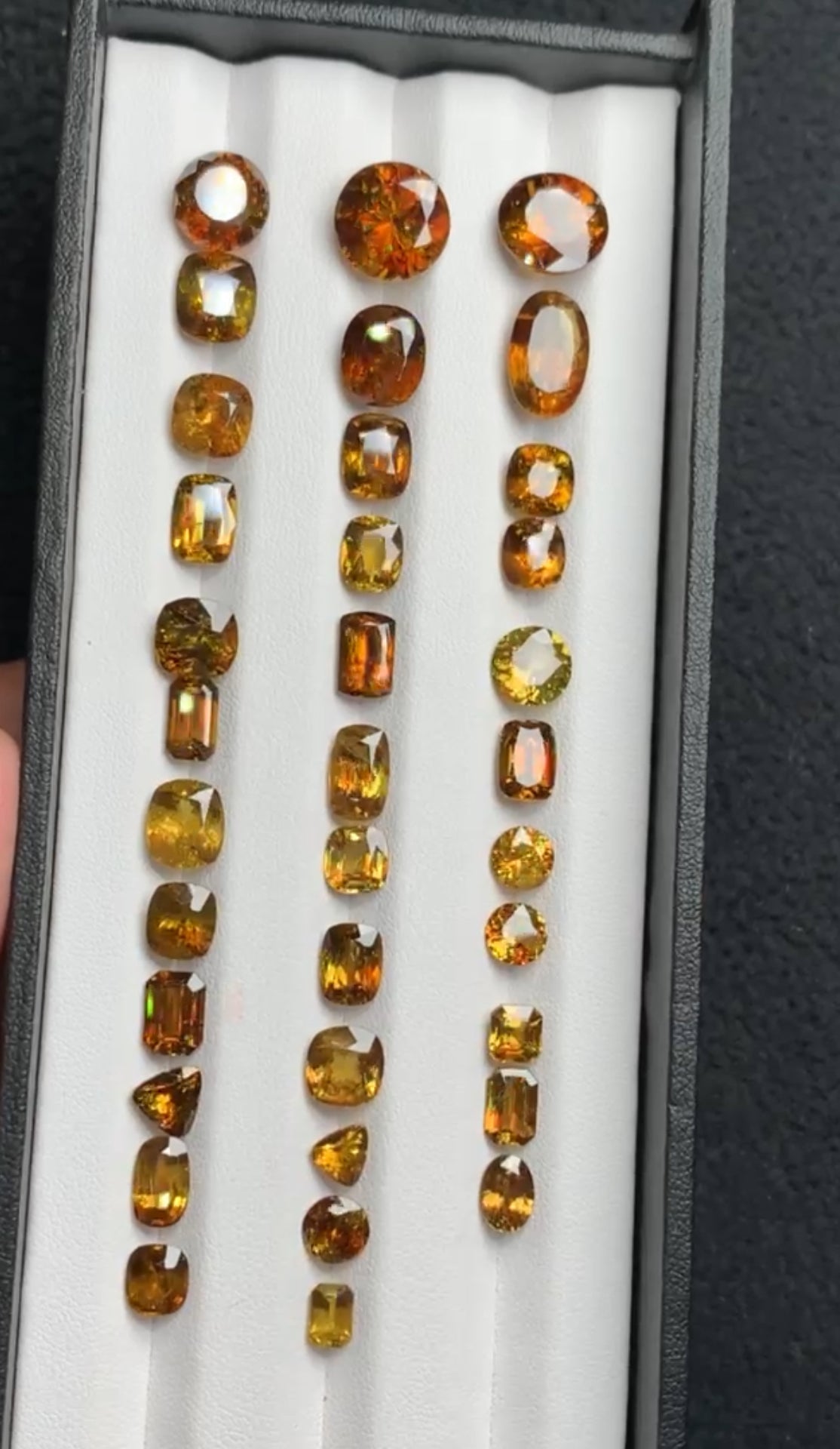 Oval Emerald cut Natural Yellow Sphene Deal / Titanite- from Fata Pakistan