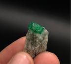 7.4 Grams Emerald Crystal on Calcite from Swat, Pakistan