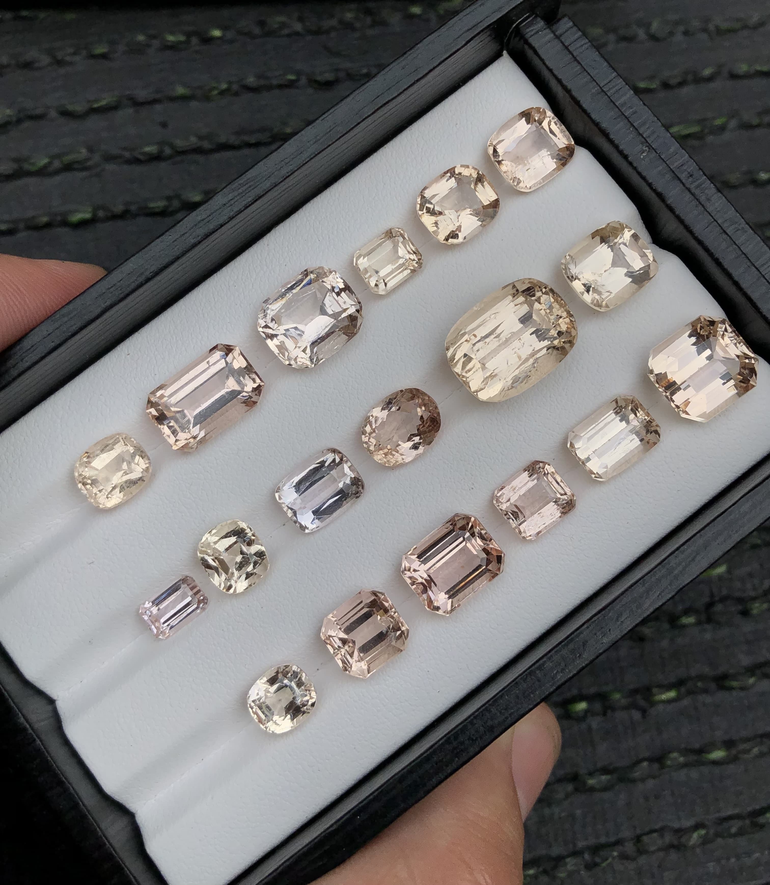 100 Carats Natural Katlang Topaz Faceted Stones | Imperial Topaz Wholesale