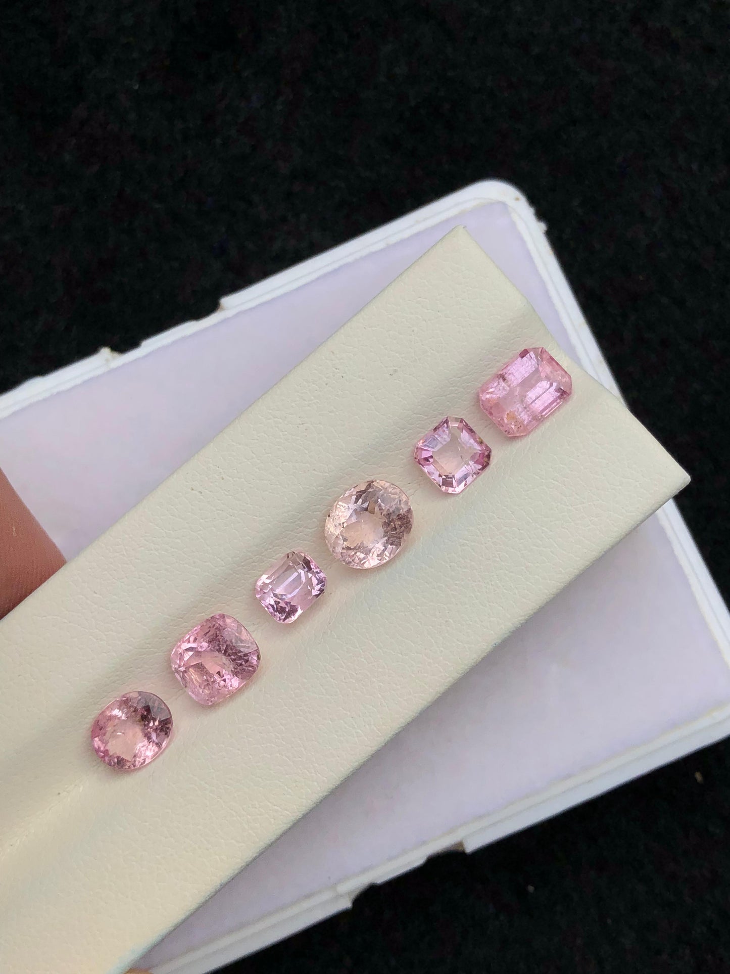 7.9 Carats Rare Pink Topaz Loose Gems - Cushion Cut, Emerald Cut, Oval