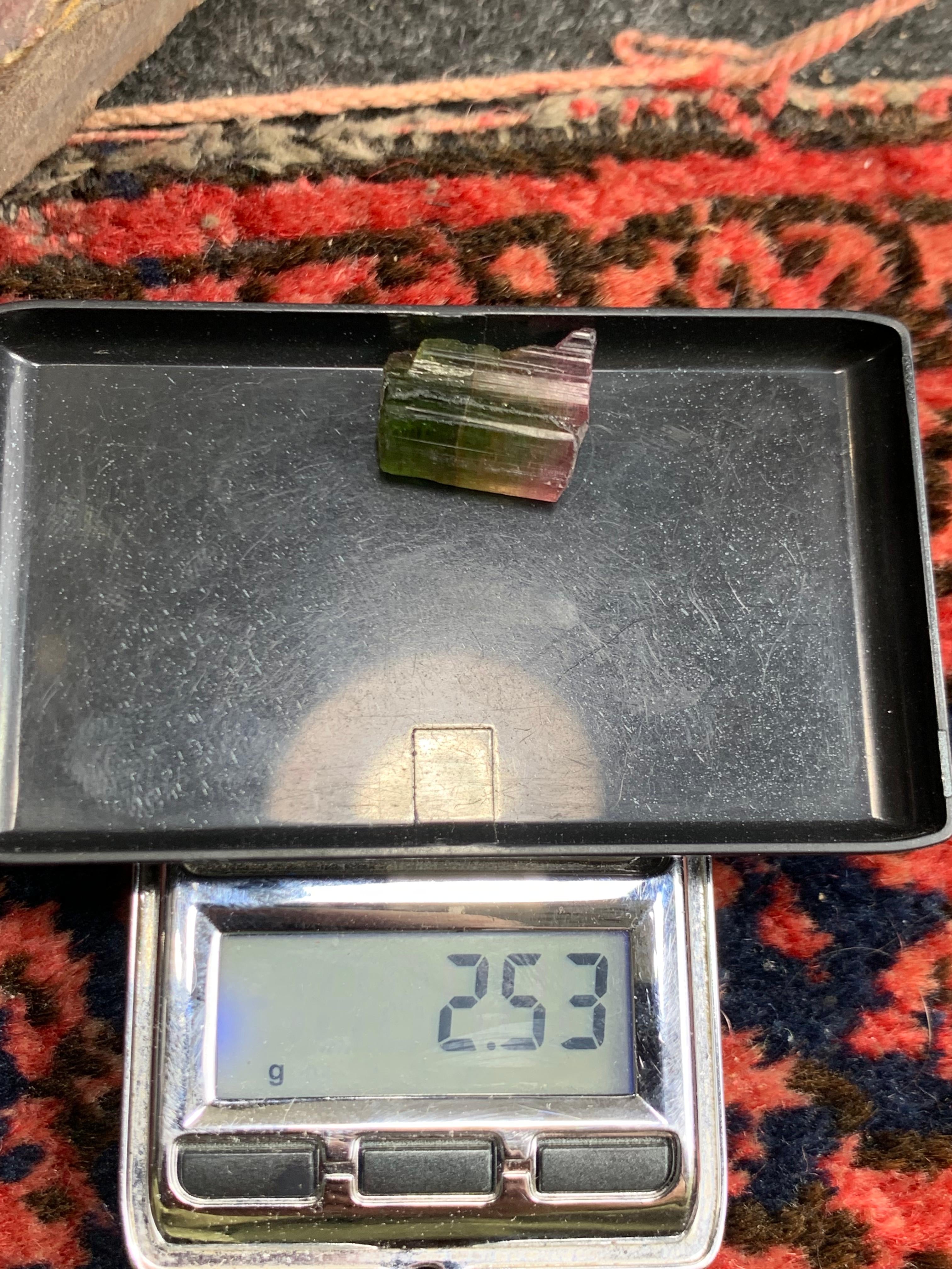 110 carats Green Pink Tourmaline Raw Crystals