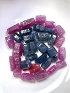 25 grams Raw Ruby and Blue sapphire Crystals Deal