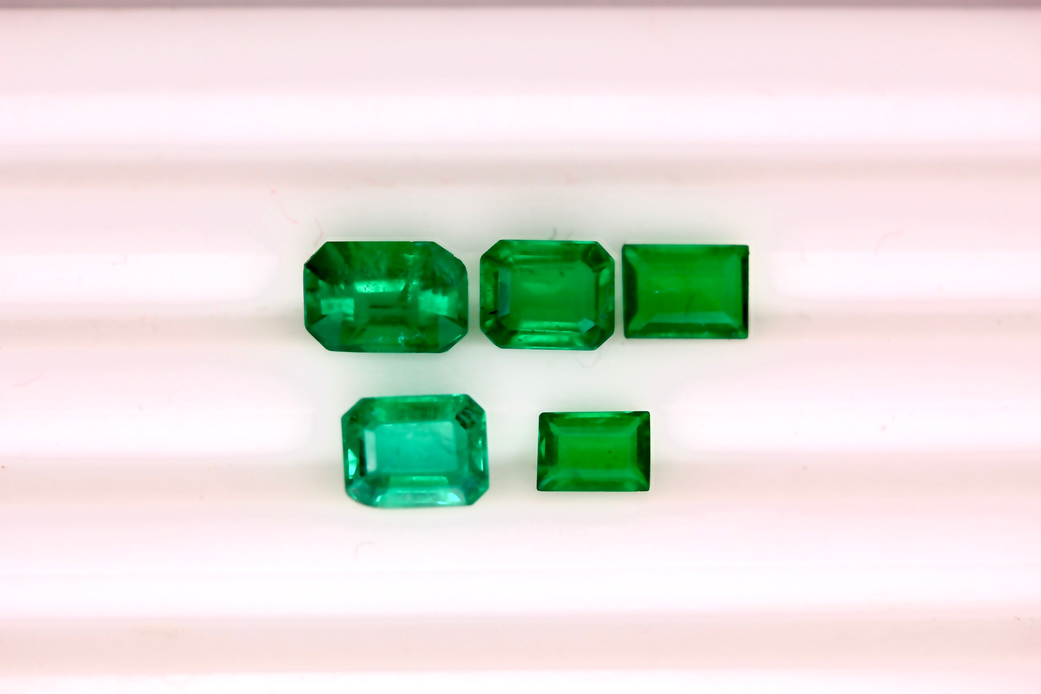 5 Pieces Vivid Green Natural Emerald Stones | Loose Emeralds Deal