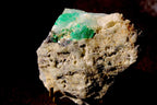 Green emerald mineral specimen on talc 