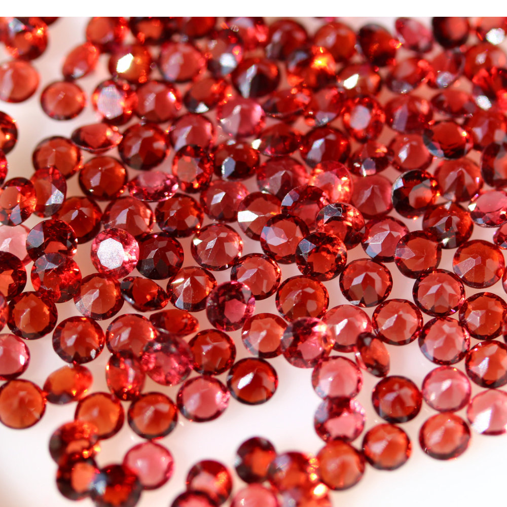 Round brilliant rdhodolite garnets deals