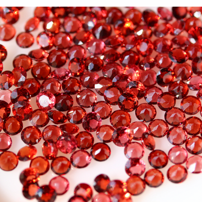 Round brilliant rdhodolite garnets deals