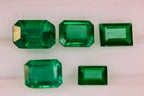 5 Pieces Vivid Green Natural Emerald Stones | Loose Emeralds Deal