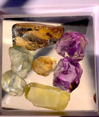 66 grams Facet Grade Rough Amethyst, Prasiolite, Citrine, Lemon Quartz Deal