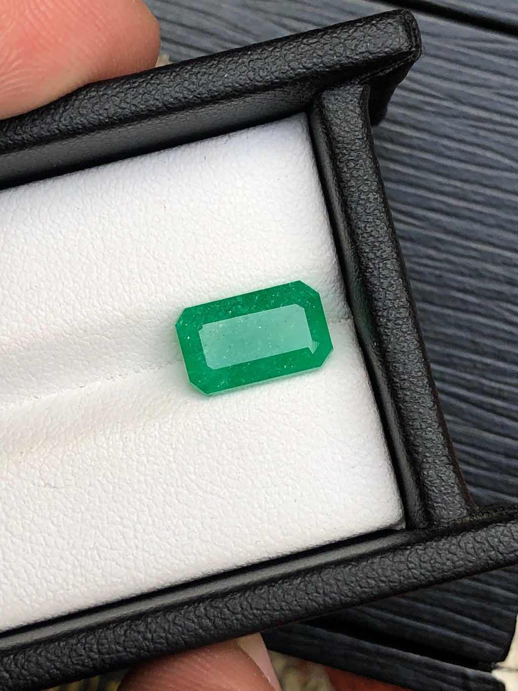 Emerald cut stone
