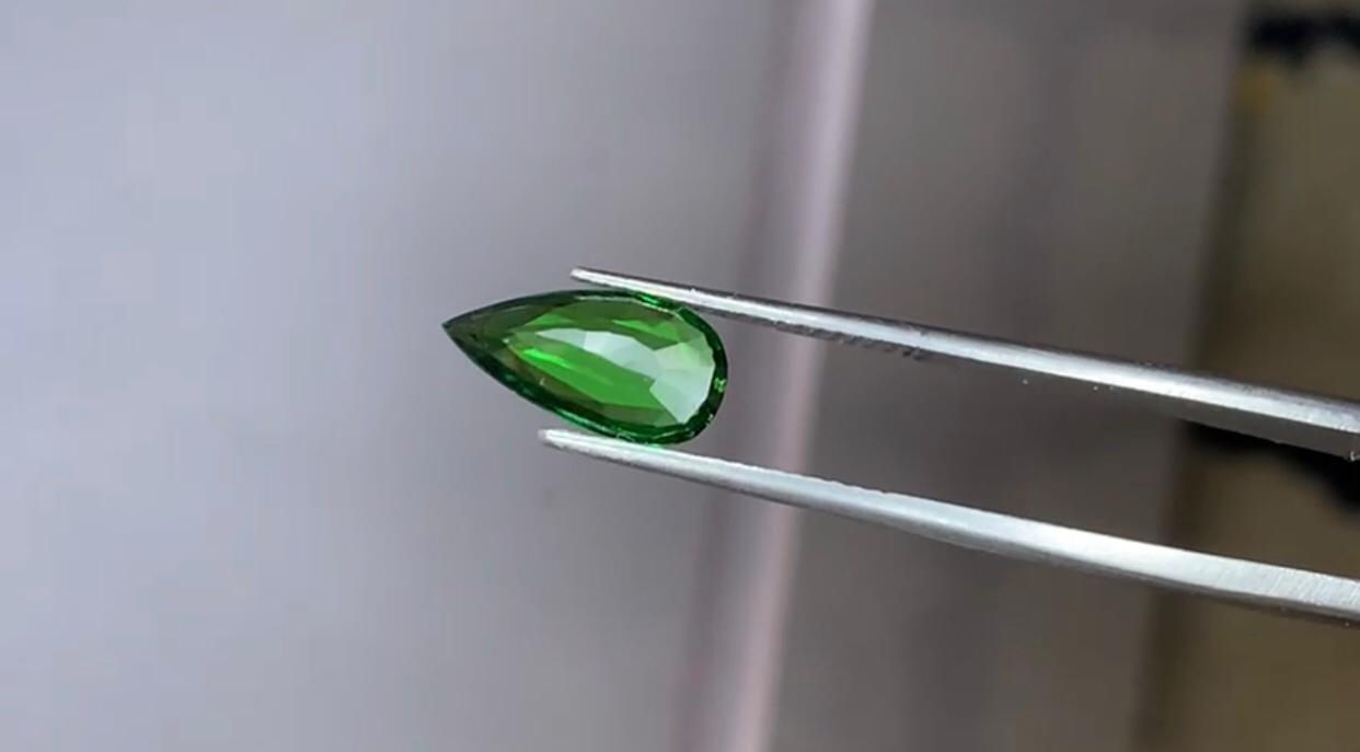 Tsavorite garnet gem