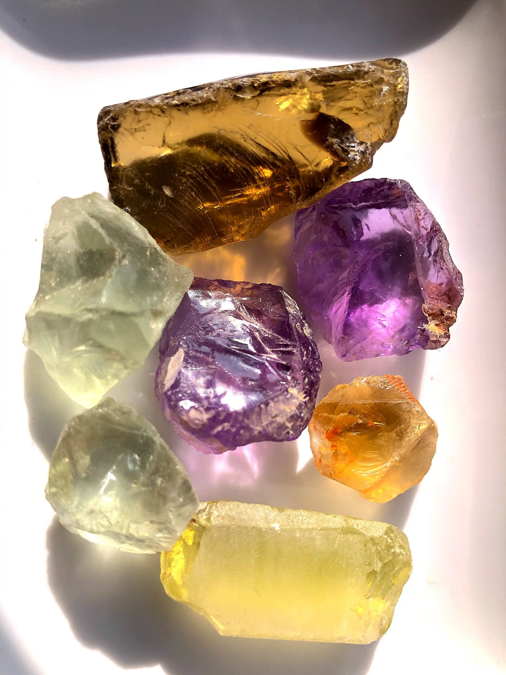 66 grams Facet Grade Rough Amethyst, Prasiolite, Citrine, Lemon Quartz Deal