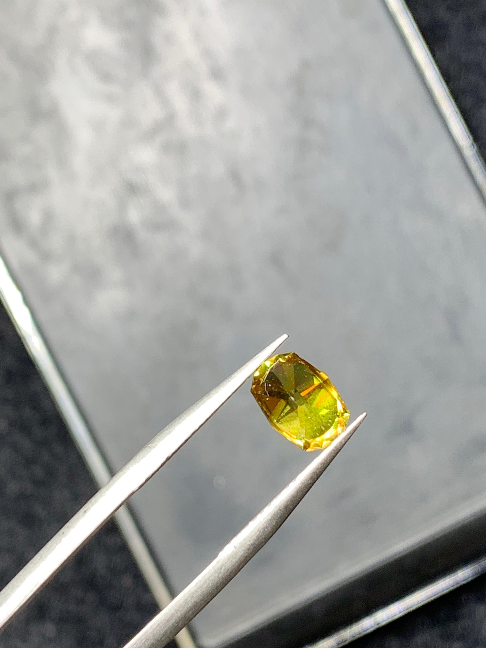 1.30 carats Fancy Cut Yellow Sphene / Titanite
