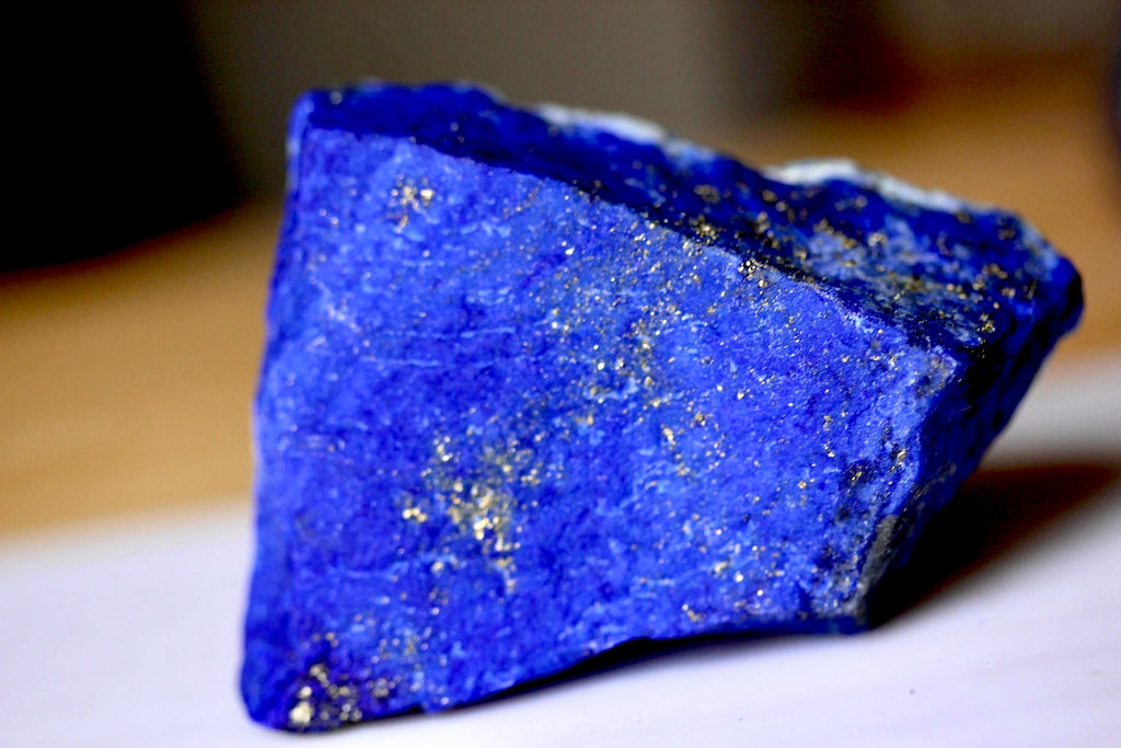 98 Grams Afghan Rough Lapis Lazuli Chunk - Lapis with Golden Flakes