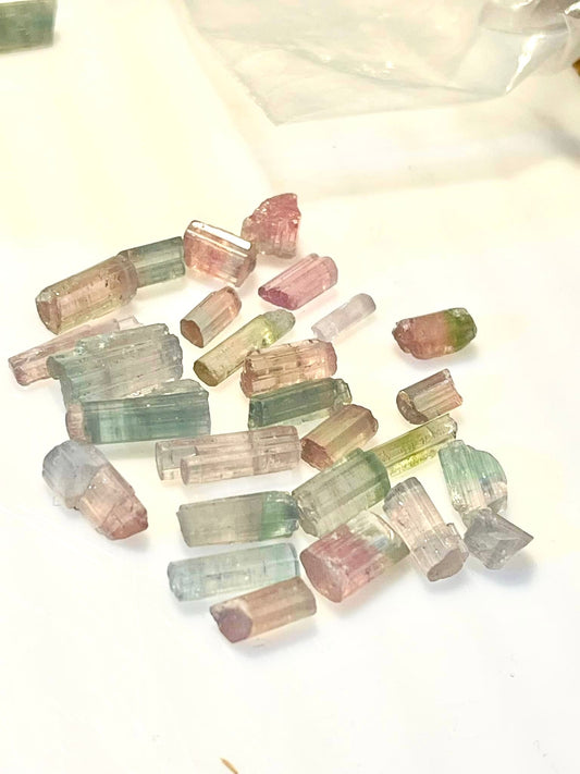 70 carats Natural Raw tourmaline crystals | Pink Tourmaline, Green tourmaline, Watermelon tourmaline