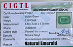 1.96 carats Octagonal Vivid Green Emerald Loose Gemstone - Swat, Pakistan