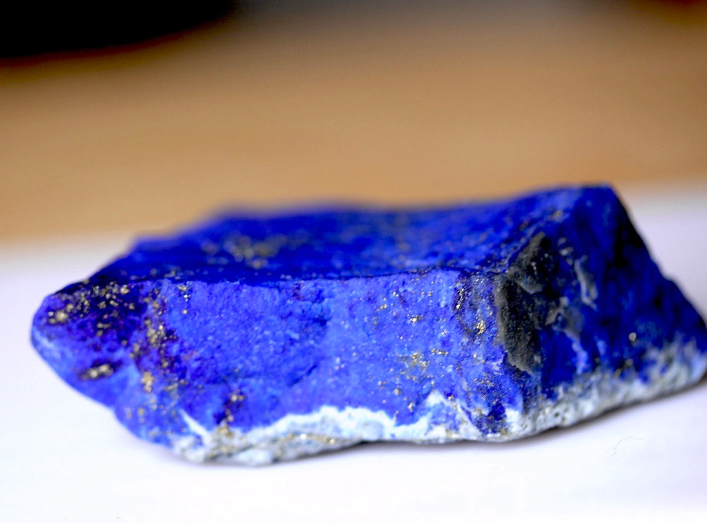 98 Grams Afghan Rough Lapis Lazuli Chunk - Lapis with Golden Flakes
