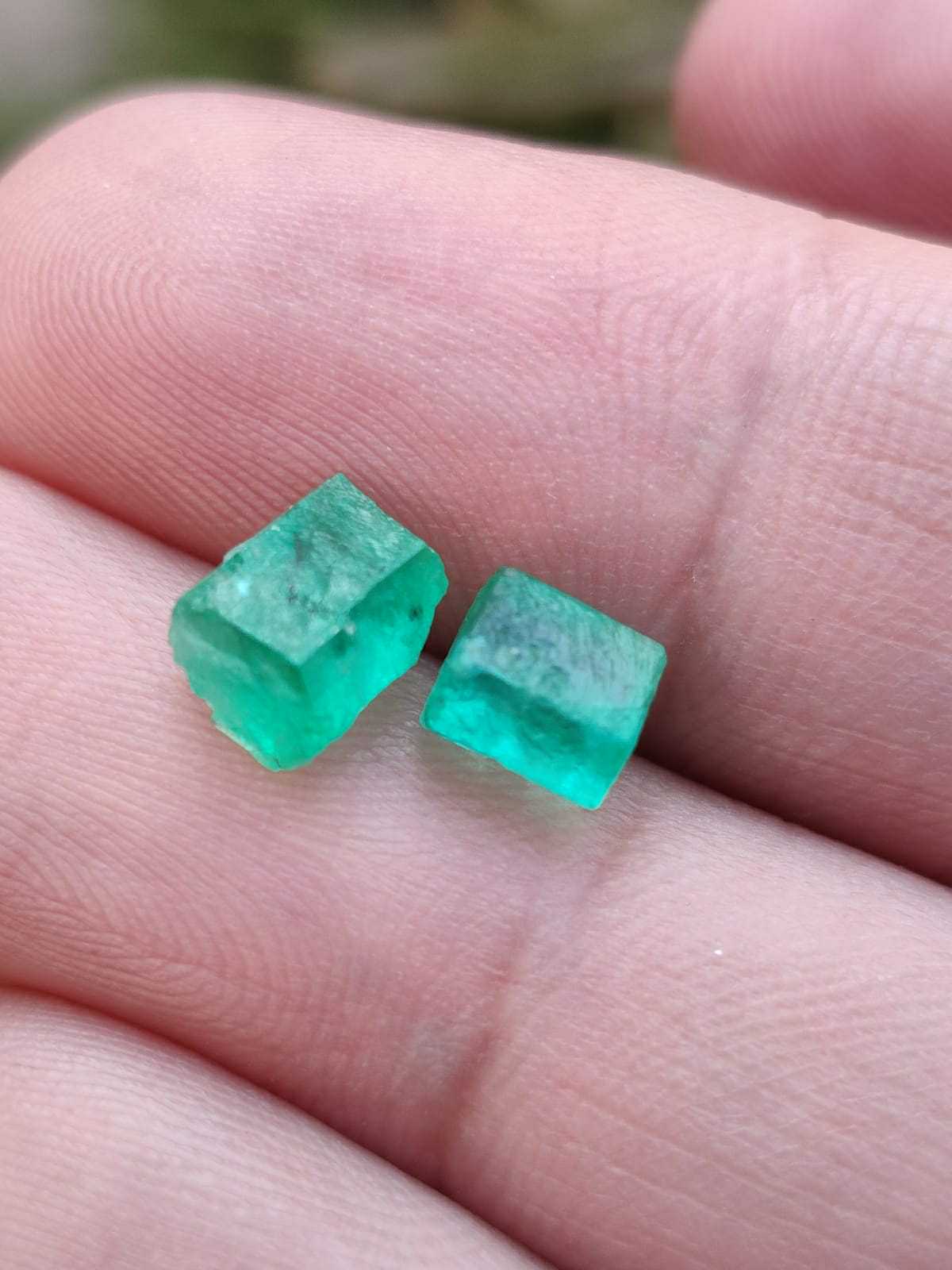 You May Like This Hexagonal Shape Emerald Crystals Pairs