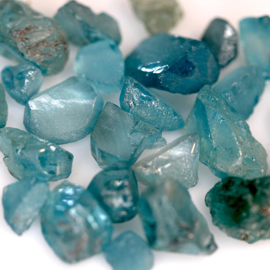 Facet Grade natural blue zircon rough stone for sale